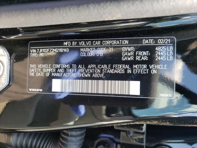 2021 VOLVO S60 T5 R-D 7JR102FZ2MG118149