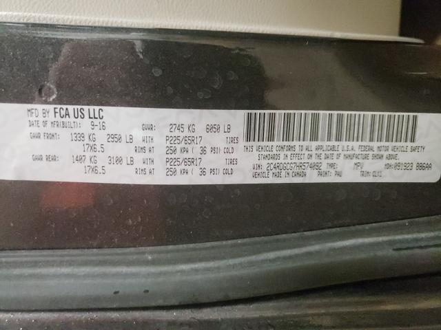 2017 DODGE GRAND CARA 2C4RDGCG7HR574092