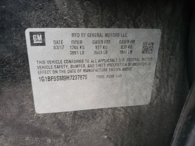 2017 CHEVROLET CRUZE PREM 1G1BF5SM9H7237876