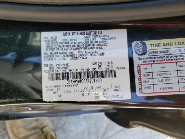 2010 FORD FUSION SE 3FAHP0HG6AR201330