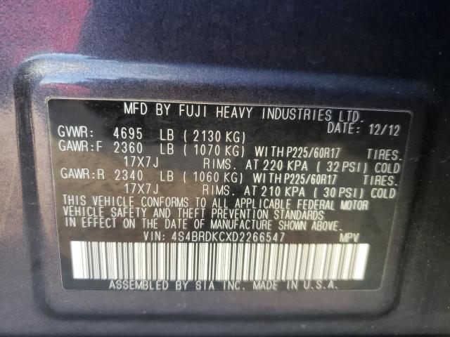 2013 SUBARU OUTBACK 3. 4S4BRDKCXD2266547