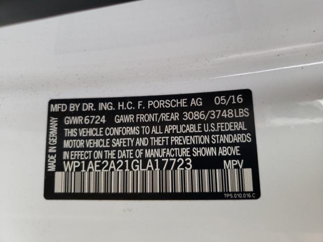 2016 PORSCHE CAYENNE SE WP1AE2A21GLA17723