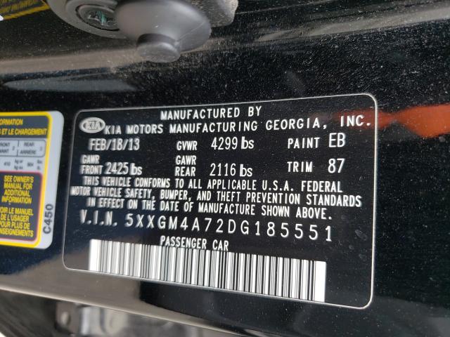 2013 KIA OPTIMA LX 5XXGM4A72DG185551