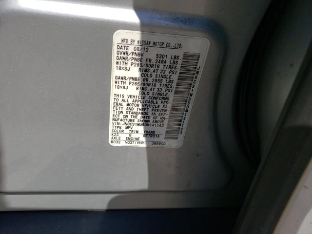 2013 INFINITI FX37 JN8CS1MU5DM141143