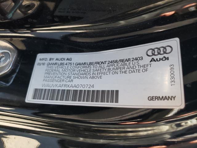 2010 AUDI A5 PRESTIG WAUVKAFRXAA070724