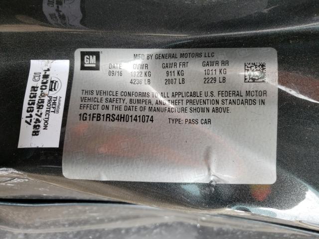 2017 CHEVROLET CAMARO LT 1G1FB1RS4H0141074