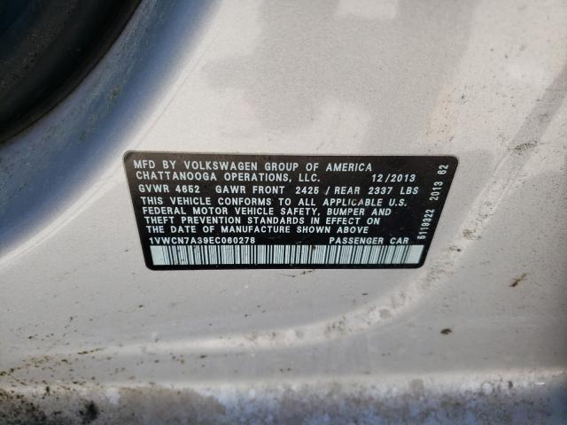 2014 VOLKSWAGEN PASSAT SEL 1VWCN7A39EC060278