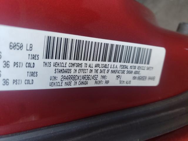 2010 CHRYSLER TOWN & COU 2A4RR8DX1AR361452