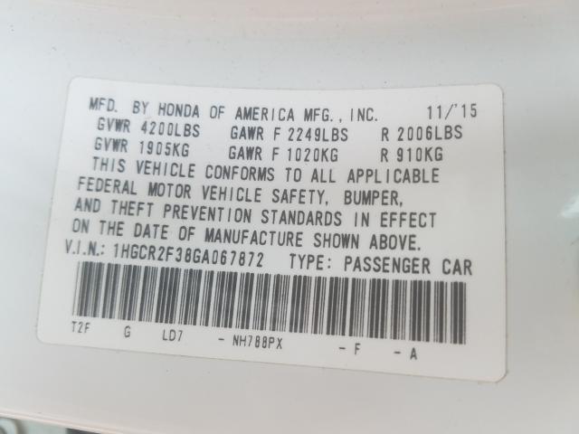 2016 HONDA ACCORD LX 1HGCR2F38GA067872