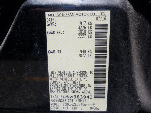 2016 NISSAN ALTIMA 2.5 1N4AL3AP8GN383942