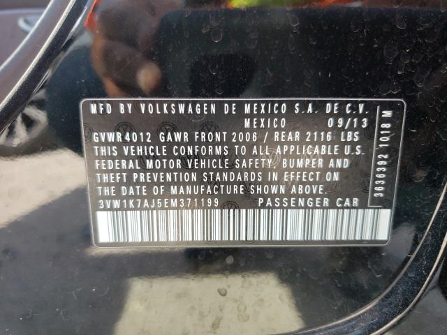 2014 VOLKSWAGEN JETTA BASE 3VW1K7AJ5EM371199