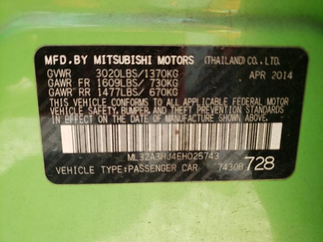 2014 MITSUBISHI MIRAGE DE ML32A3HJ4EH025743