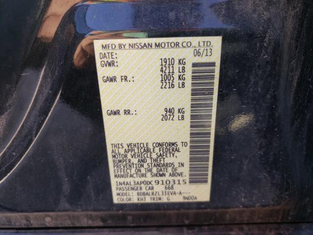 2013 NISSAN ALTIMA 2.5 1N4AL3AP0DC910315