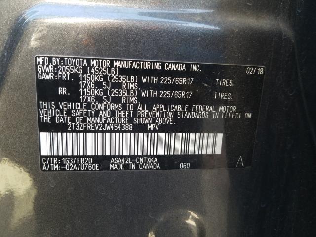2018 TOYOTA RAV4 LE 2T3ZFREV2JW454388