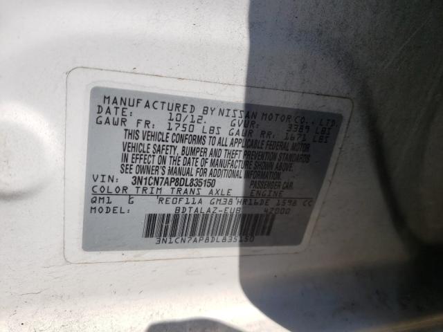 2013 NISSAN VERSA S 3N1CN7AP8DL835150