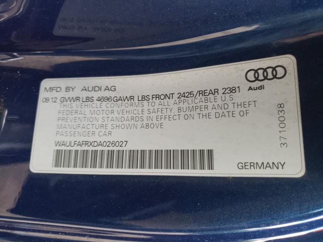 2013 AUDI A5 PREMIUM WAULFAFRXDA026027