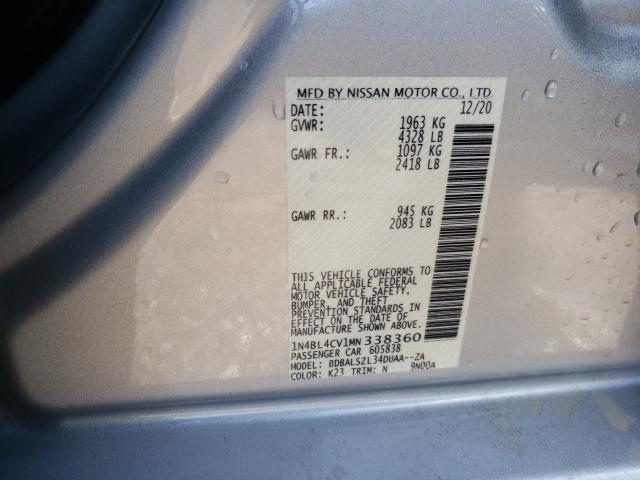 2021 NISSAN ALTIMA SR 1N4BL4CV1MN338360