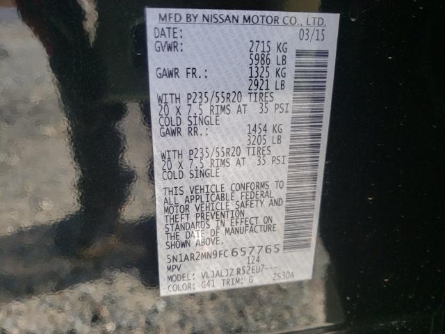 2015 NISSAN PATHFINDER 5N1AR2MN9FC657765