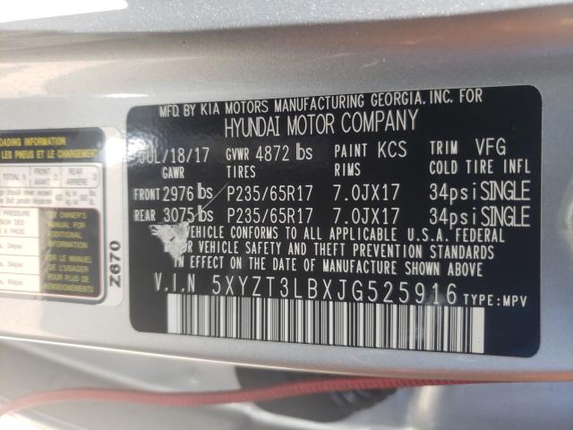 2018 HYUNDAI SANTA FE S 5XYZT3LBXJG525916