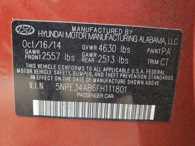2015 HYUNDAI SONATA SPO 5NPE34AB6FH111801