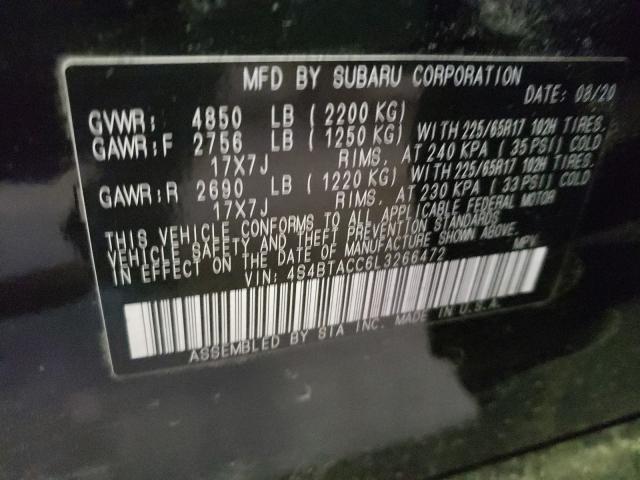 2020 SUBARU OUTBACK PR 4S4BTACC6L3266472