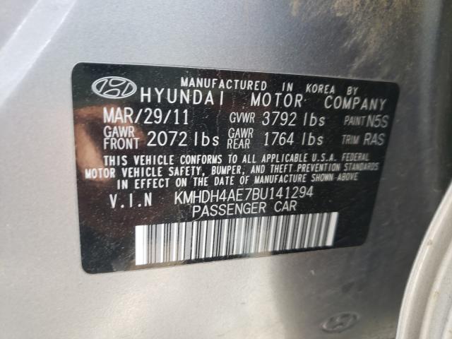 2011 HYUNDAI ELANTRA GL KMHDH4AE7BU141294