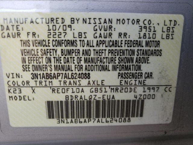 2010 NISSAN SENTRA 2.0 3N1AB6AP7AL624088