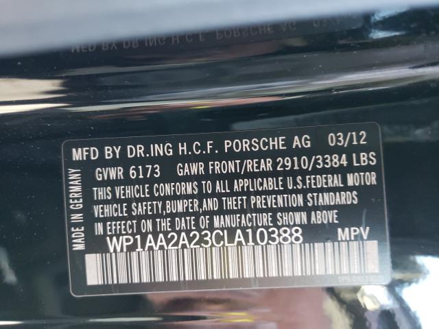 2012 PORSCHE CAYENNE WP1AA2A23CLA10388