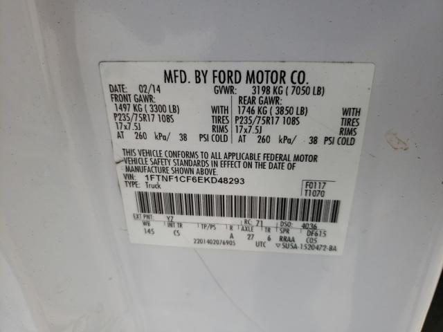 2014 FORD F150 1FTNF1CF6EKD48293