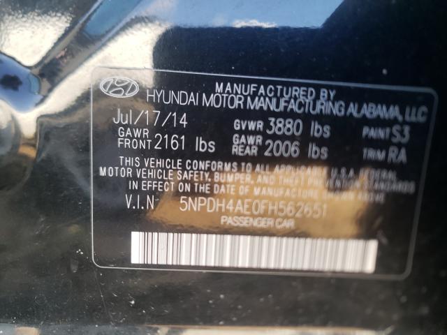 2015 HYUNDAI ELANTRA SE 5NPDH4AE0FH562651
