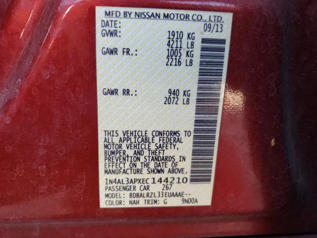 2014 NISSAN ALTIMA 1N4AL3APXEC144210