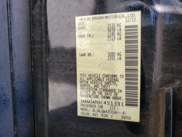 2014 NISSAN MAXIMA S 1N4AA5APXEC451331