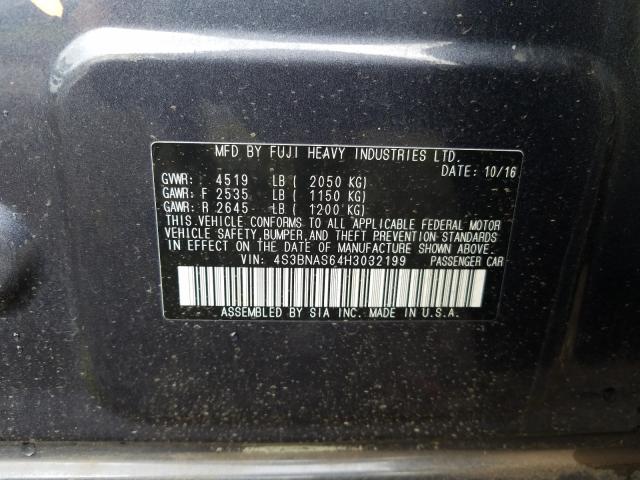 2017 SUBARU LEGACY SPO 4S3BNAS64H3032199