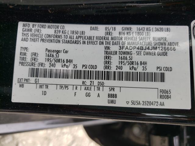 2018 FORD FIESTA SE 3FADP4BJ4JM126666