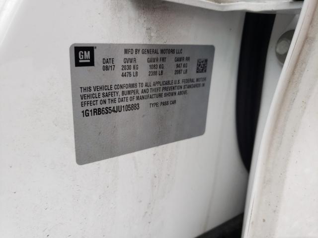 2018 CHEVROLET VOLT PREMI 1G1RB6S54JU105883