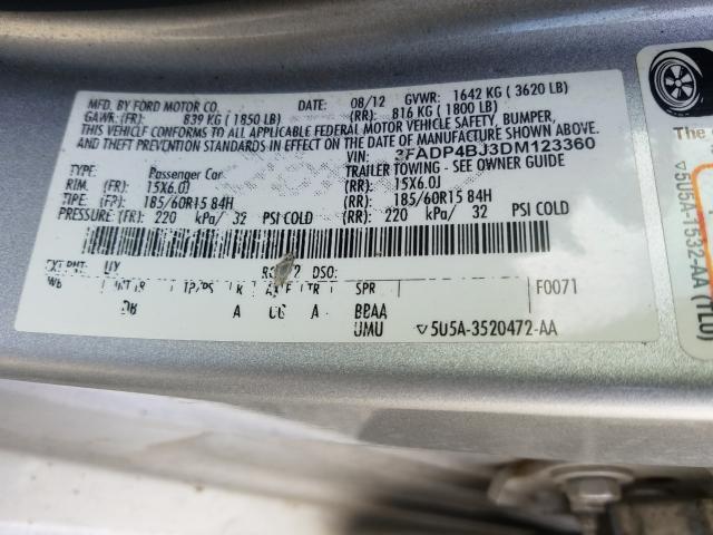 2013 FORD FIESTA SE 3FADP4BJ3DM123360