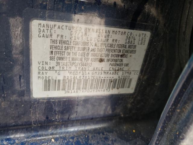 2018 NISSAN SENTRA S 3N1AB7AP0JY344893