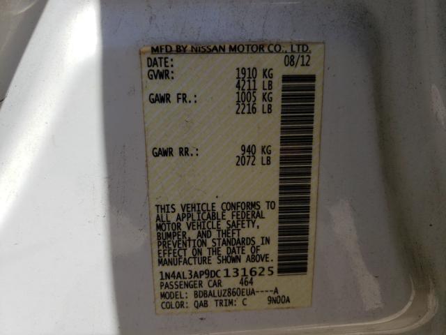 2013 NISSAN ALTIMA 2.5 1N4AL3AP9DC131625