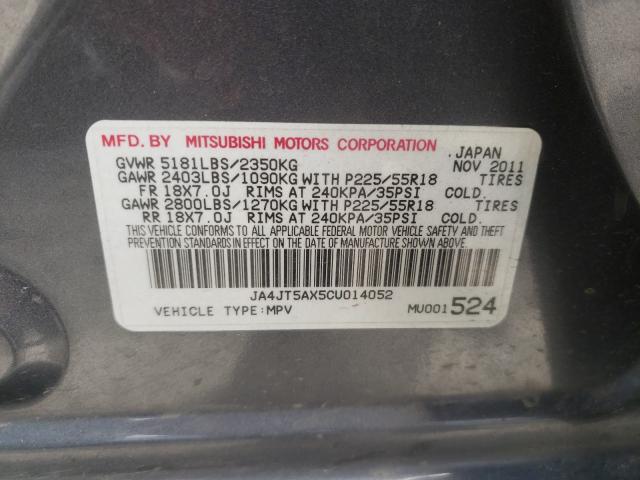 2012 MITSUBISHI OUTLANDER JA4JT5AX5CU014052