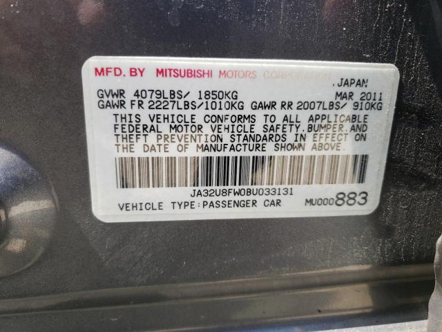 2011 MITSUBISHI LANCER GTS JA32U8FW0BU033131