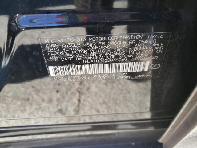 2016 LEXUS IS 200T JTHBA1D24G5036969
