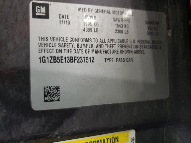 2011 CHEVROLET MALIBU LS 1G1ZB5E13BF237512