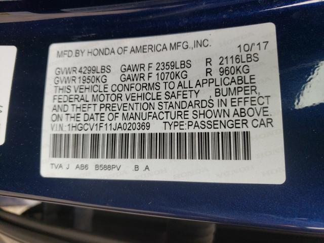 2018 HONDA ACCORD LX 1HGCV1F11JA020369