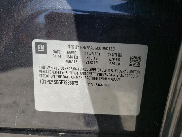 2014 CHEVROLET CRUZE LT 1G1PC5SB5E7283875