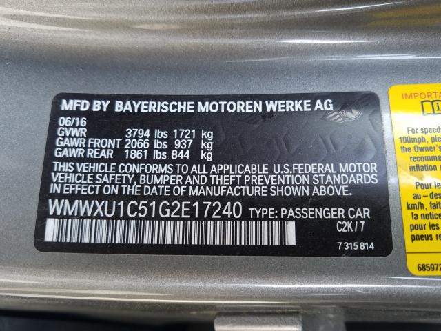2016 MINI COOPER WMWXU1C51G2E17240