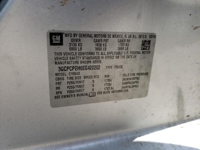 2014 CHEVROLET SILVERADO 3GCPCPEH6EG420202