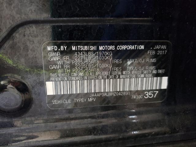 2017 MITSUBISHI OUTLANDER JA4AP3AUXHZ042891