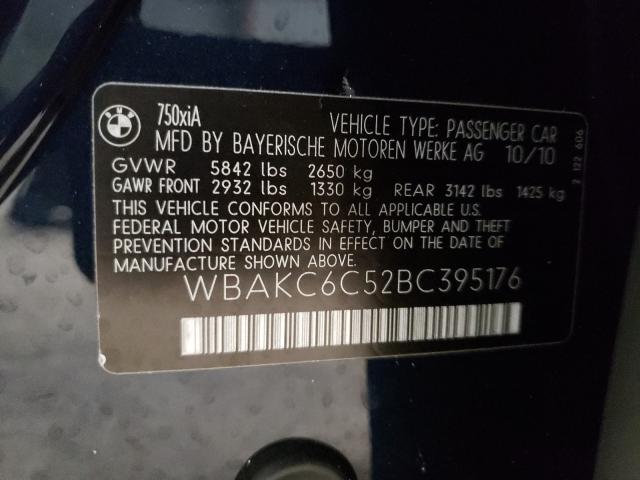 2011 BMW 7 SERIES WBAKC6C52BC395176