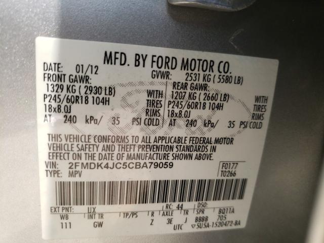 2012 FORD EDGE SEL 2FMDK4JC5CBA79059