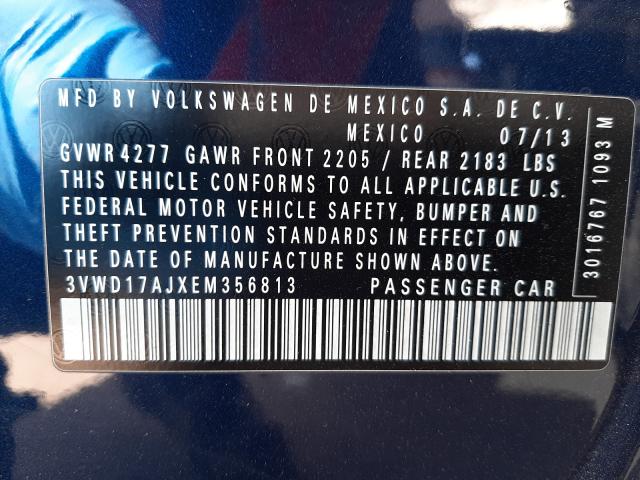 2014 VOLKSWAGEN JETTA SE 3VWD17AJXEM356813